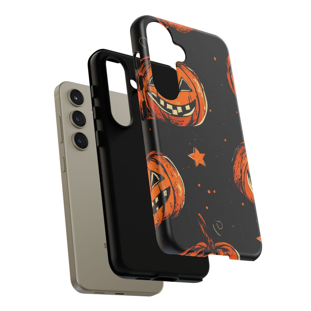 Grunge Halloween Pompoenenpatroon