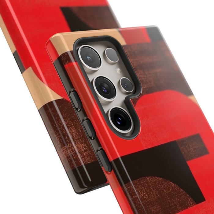 Rood-Bruin Geometrisch Abstract