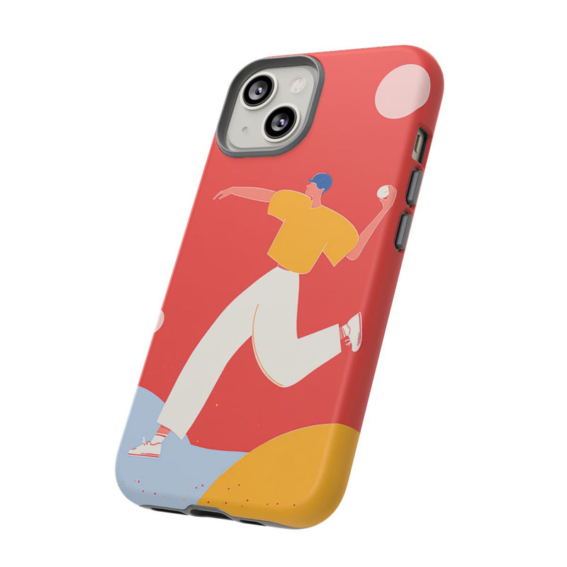 Minimalistische Honkbalspeler Illustratie