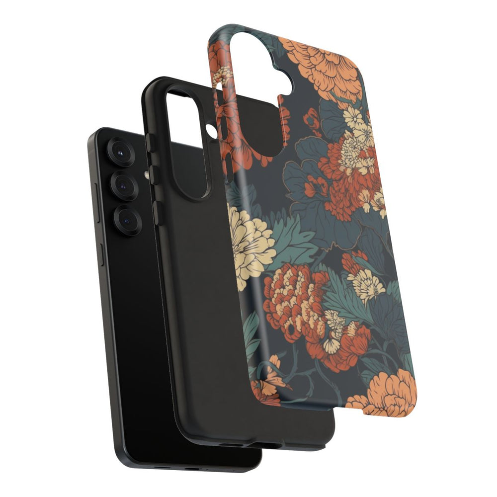 Vintage Bloemenpatroon in Warme Kleuren