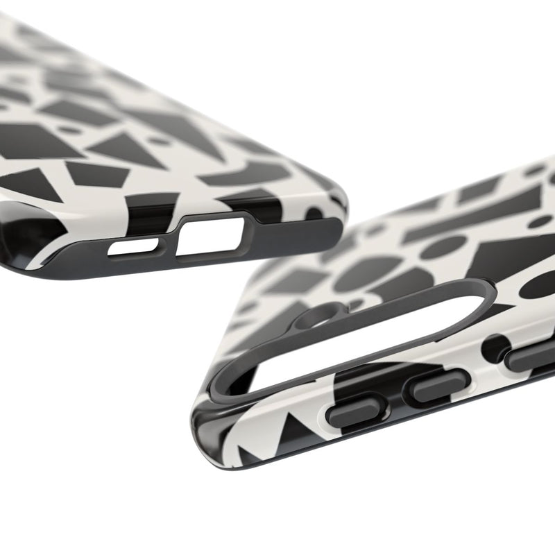 Zwart-Wit Geometrisch Abstract Patroon