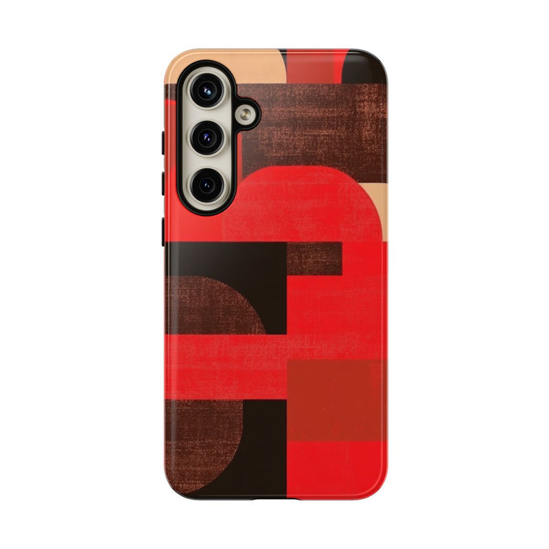 Rood-Bruin Geometrisch Abstract