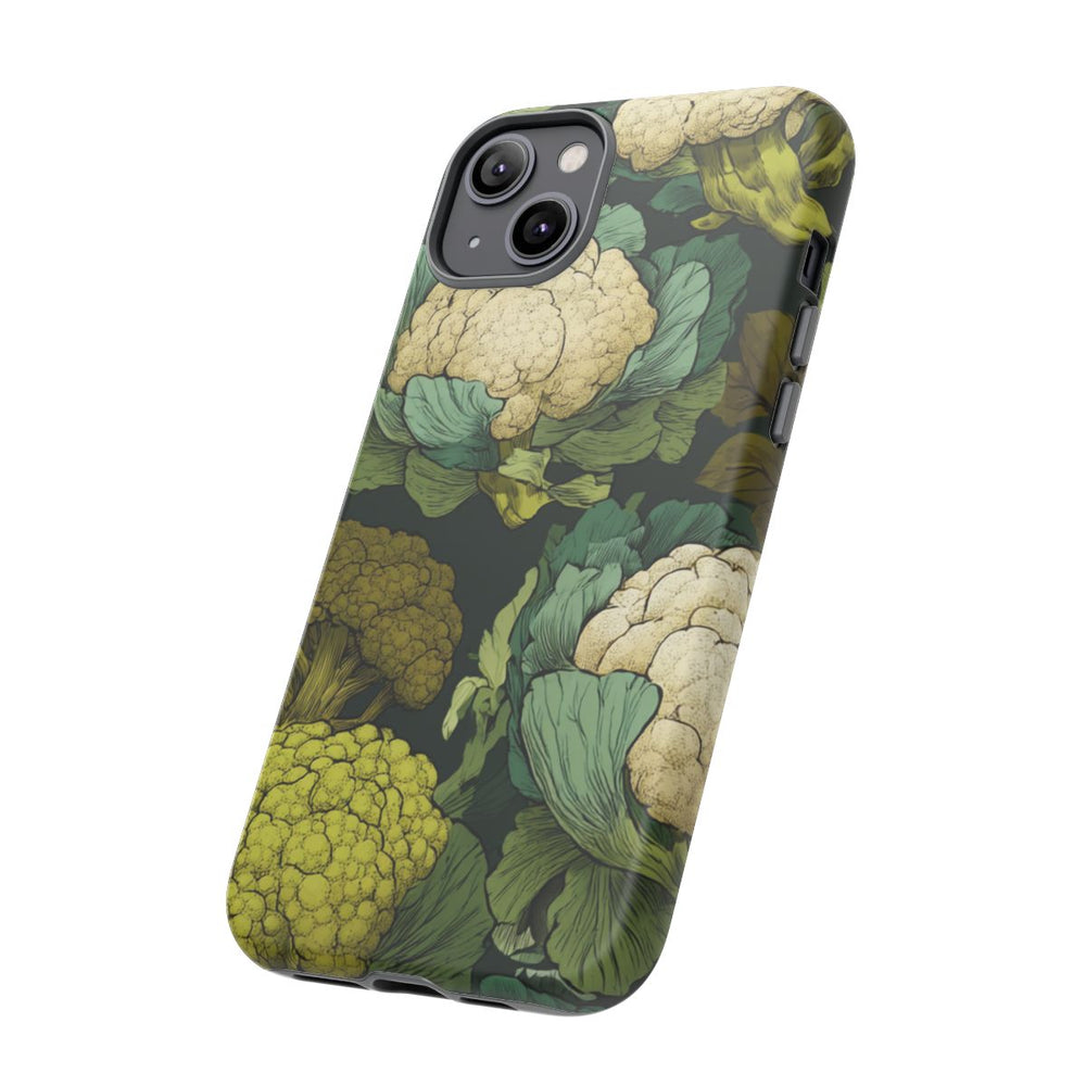 Handgetekend Broccoli- en Bloemkoolpatroon