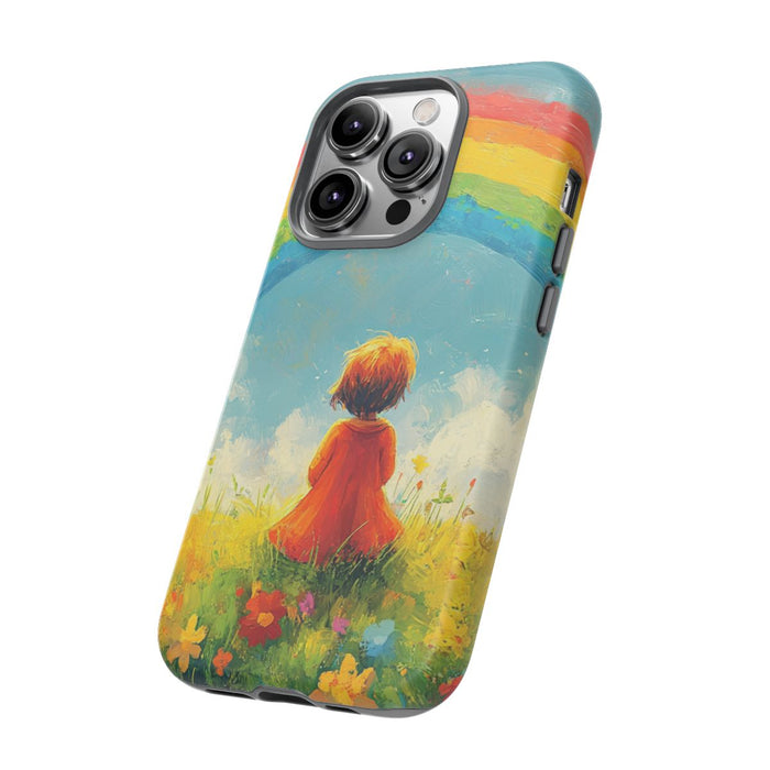 Kind Bekijkt Regenboog