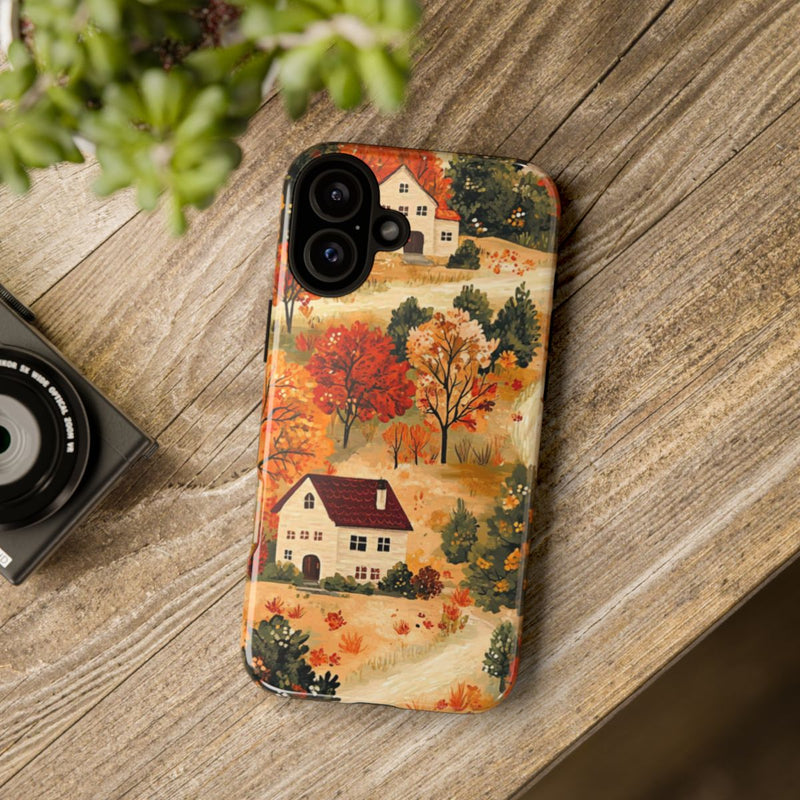 Herfstlandschap met Huizen