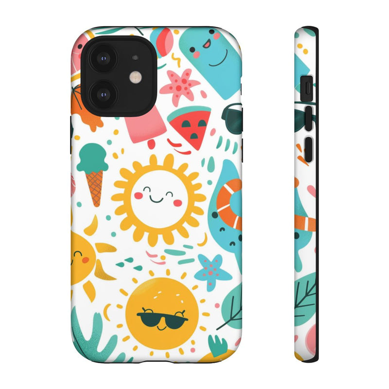 Vrolijk Zomerpatroon met Zonnetjes en Lekkernijen