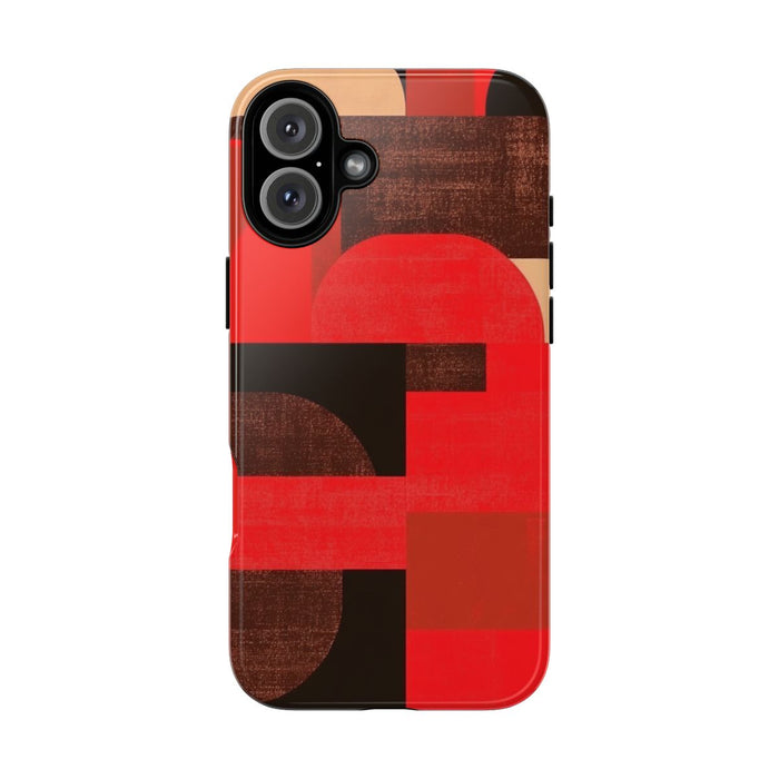 Rood-Bruin Geometrisch Abstract