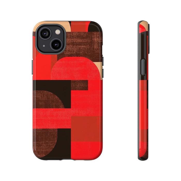 Rood-Bruin Geometrisch Abstract