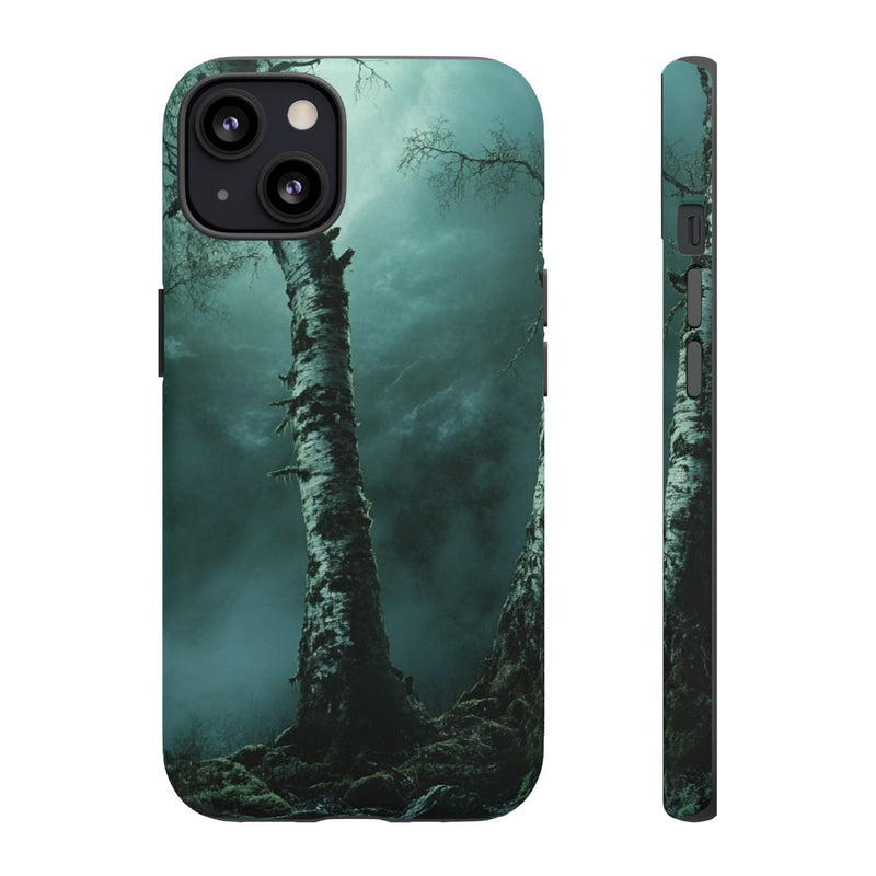 Gothische Berkenbomen in Onheilspellend Bos