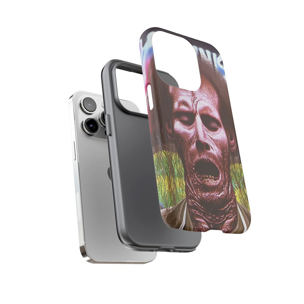 Surrealistisch Zombiegezicht met Vurige Lucht