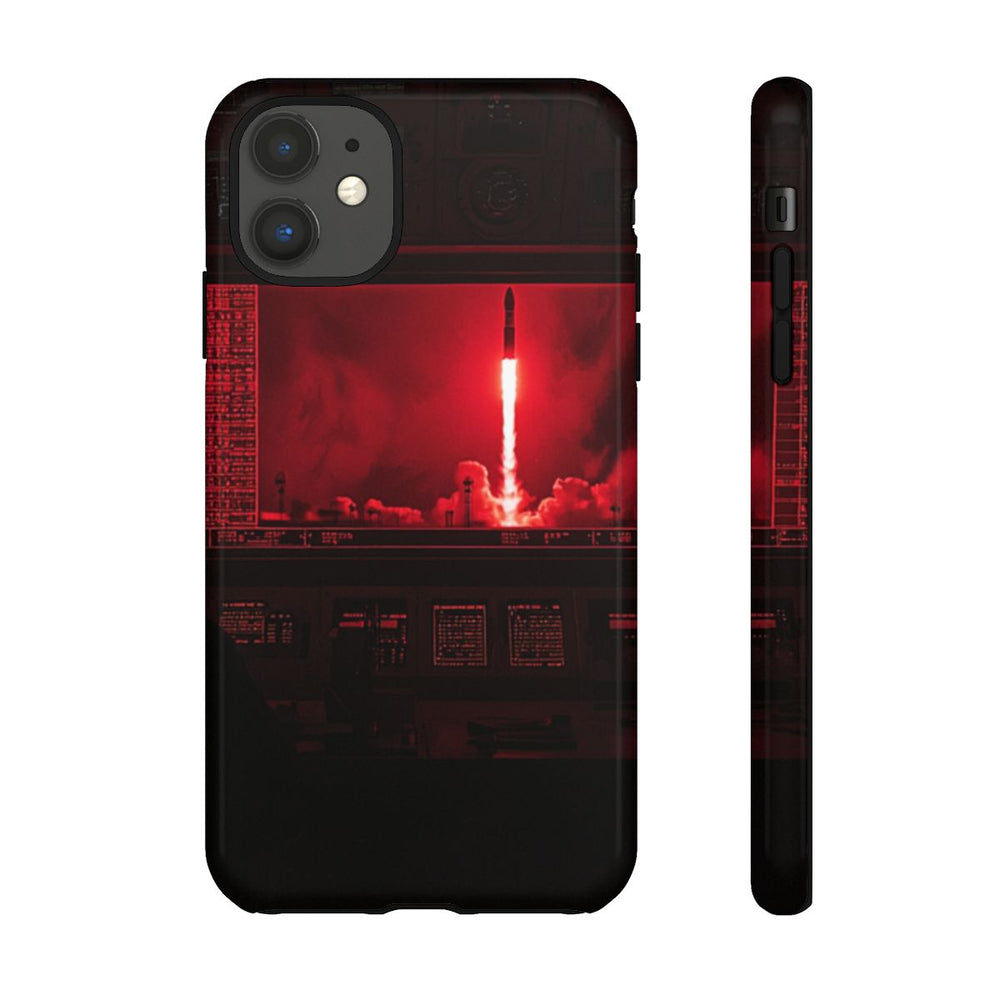 Raketlancering Controlekamer in Rood Licht