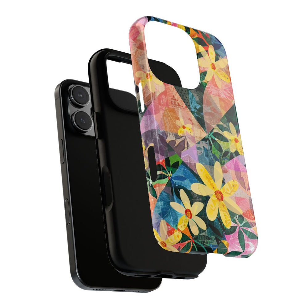 Abstract Bloemmotief met Geometrisch Patroon