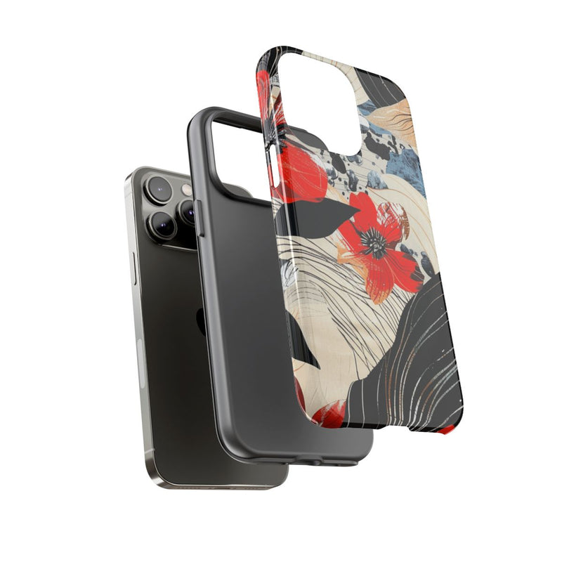 Rood Bloemen Abstract Patroon