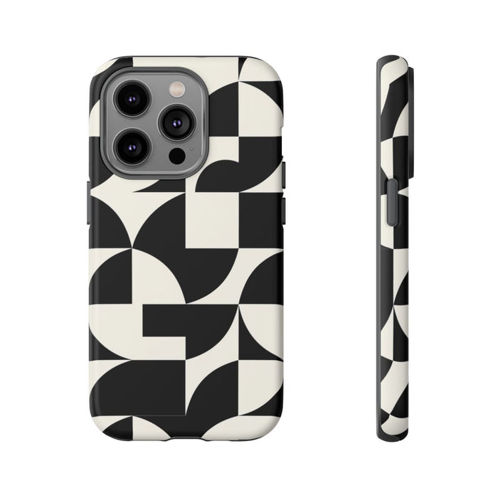 Zwart-Wit Geometrisch Abstract Patroon