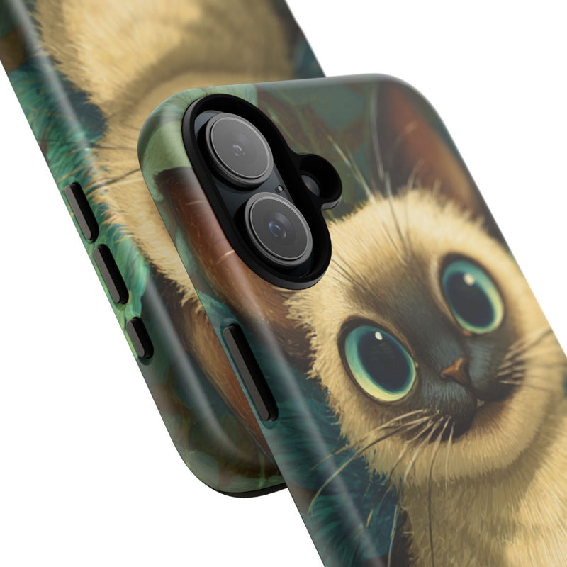 Schattige Siamese Kitten met Blauwe Vleugels Illustratie