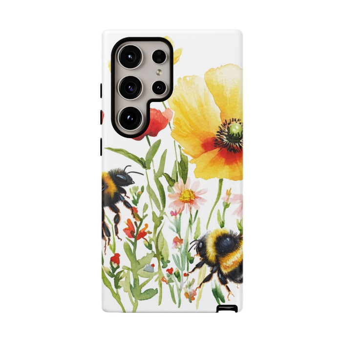 Aquarel Hommels en Wilde Bloemen
