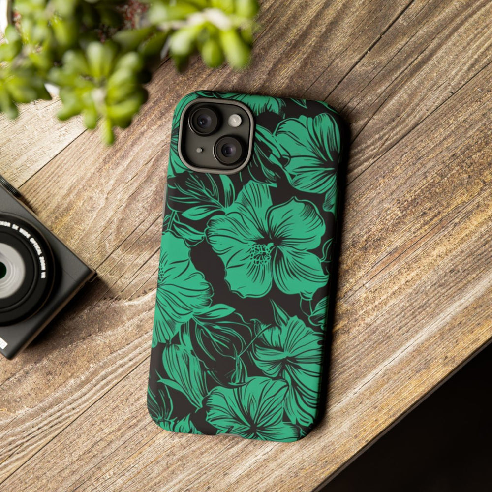 Groen Hawaïaans Bloemenpatroon