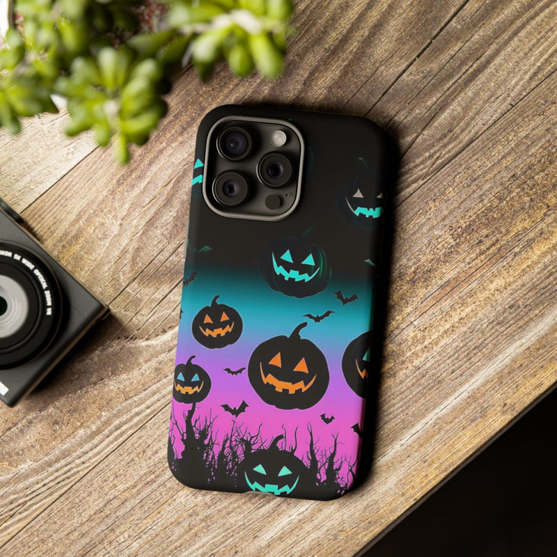 Gloeiende Halloween Pompoenen en Vleermuizen