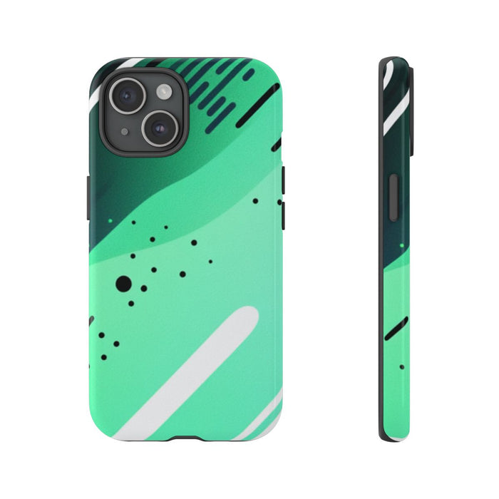 Geometrisch Groen-Zwart Abstract Patroon