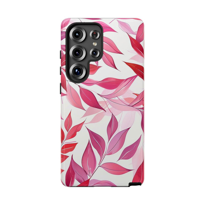 Roze en Rode Bladerenpatroon