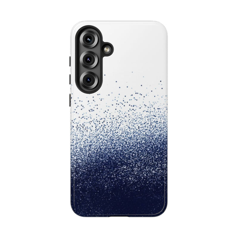 Donkerblauw Pointillisme Abstracte Textuur