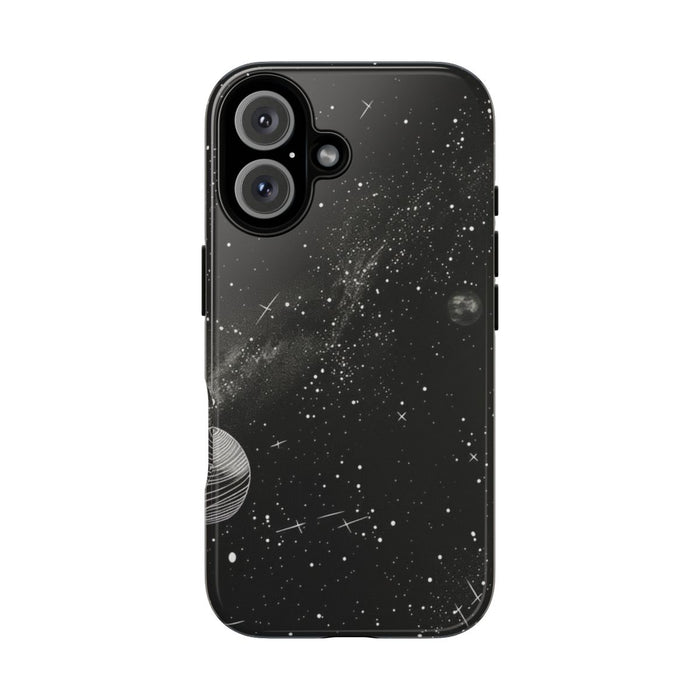 Monochrome Illustratie van het Zonnestelsel