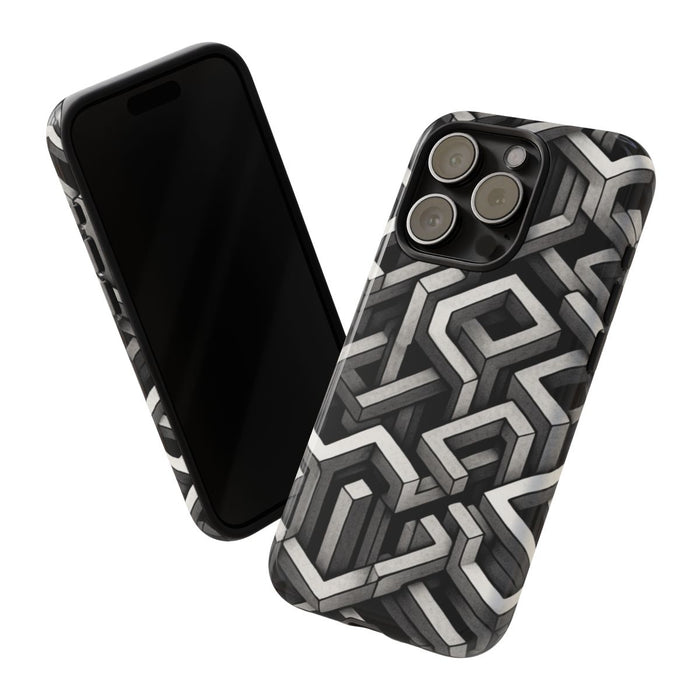 Monochrome Geometrisch Optisch Illusiepatroon