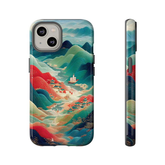 Kleurrijk Berglandschap met Illustratie