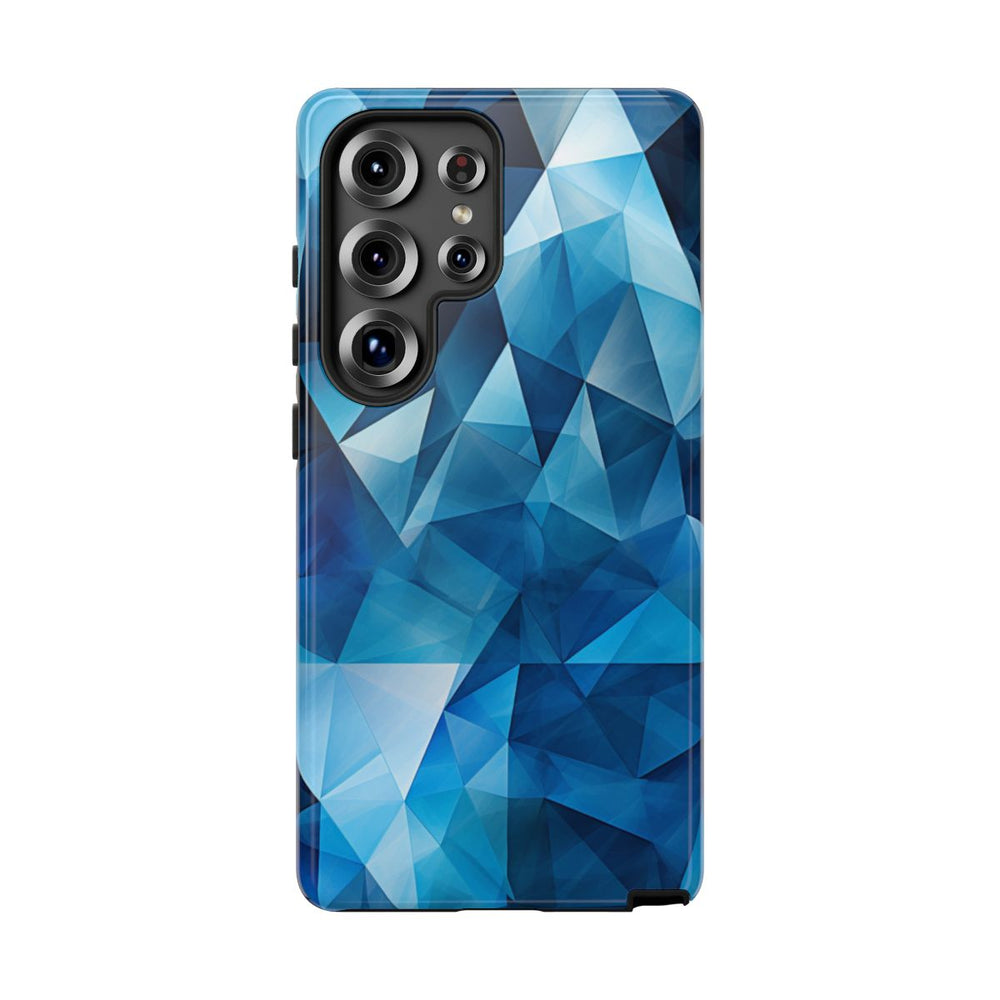 Blauw Geometrisch Driehoekenpatroon