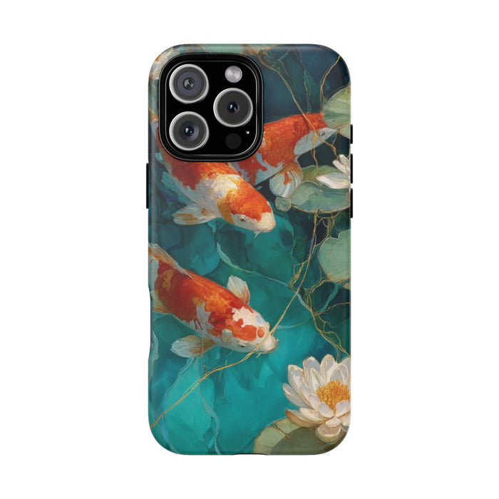 Kleurrijke Koi Karpers en Waterlelies