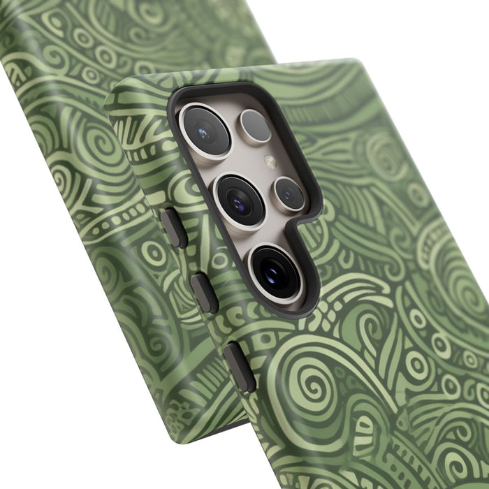 Abstract Groen Tribal Doodle Patroon