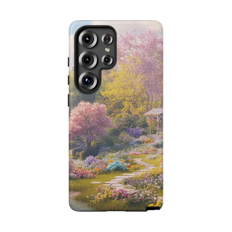 Bloemrijke Tuin met Sfeervol Huisje bij Waterval