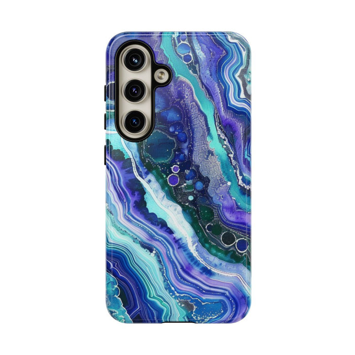 Blauw en Paars Geode-Wervelpatroon