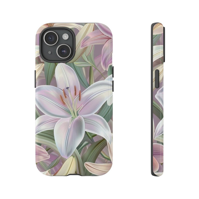 Pastelkleurige Paaslelies Bloemenpatroon
