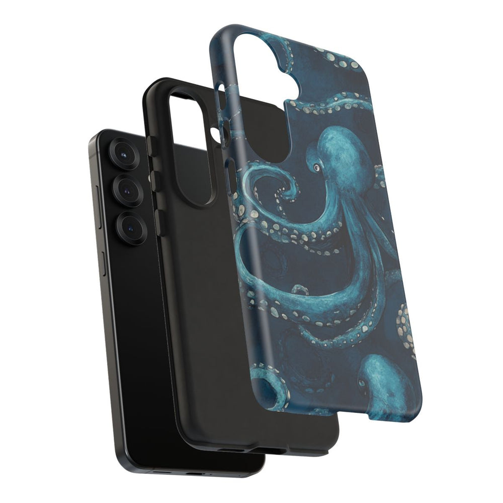 Blauw Octopuspatroon