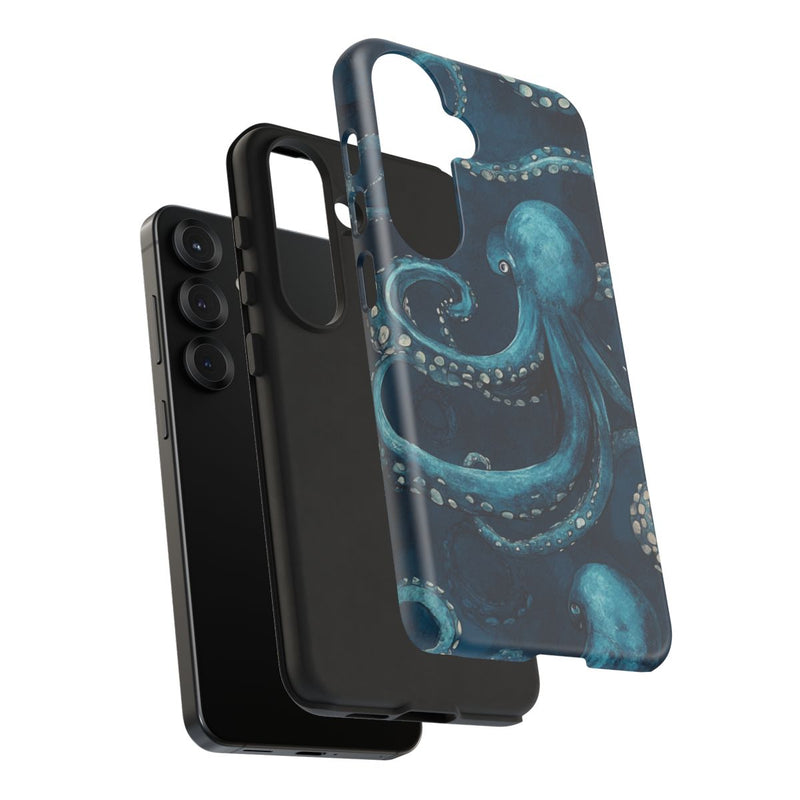 Blauw Octopuspatroon