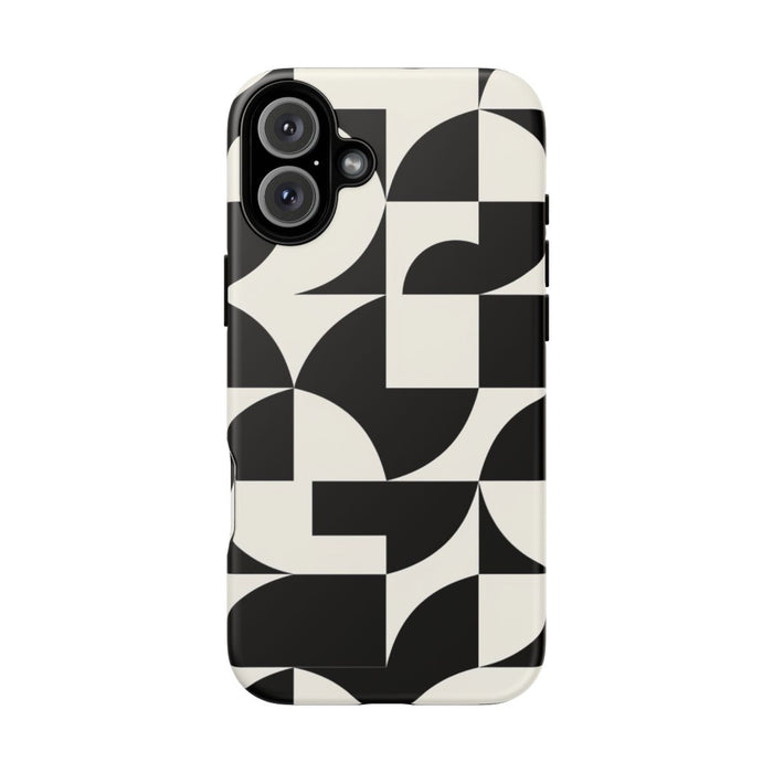 Zwart-Wit Geometrisch Abstract Patroon