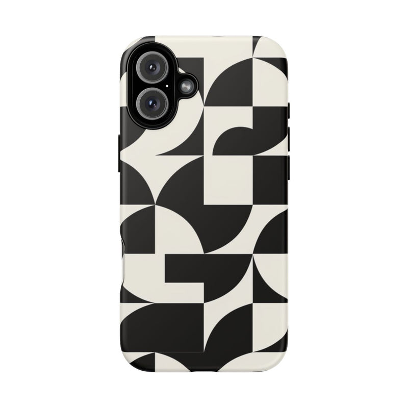 Zwart-Wit Geometrisch Abstract Patroon