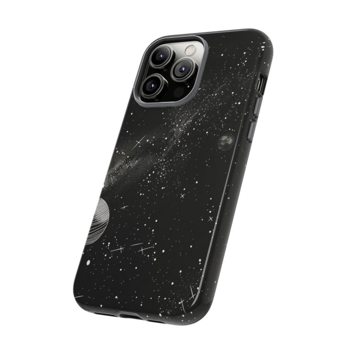 Monochrome Illustratie van het Zonnestelsel