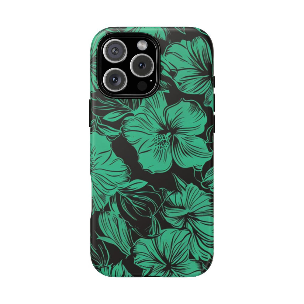 Groen Hawaïaans Bloemenpatroon