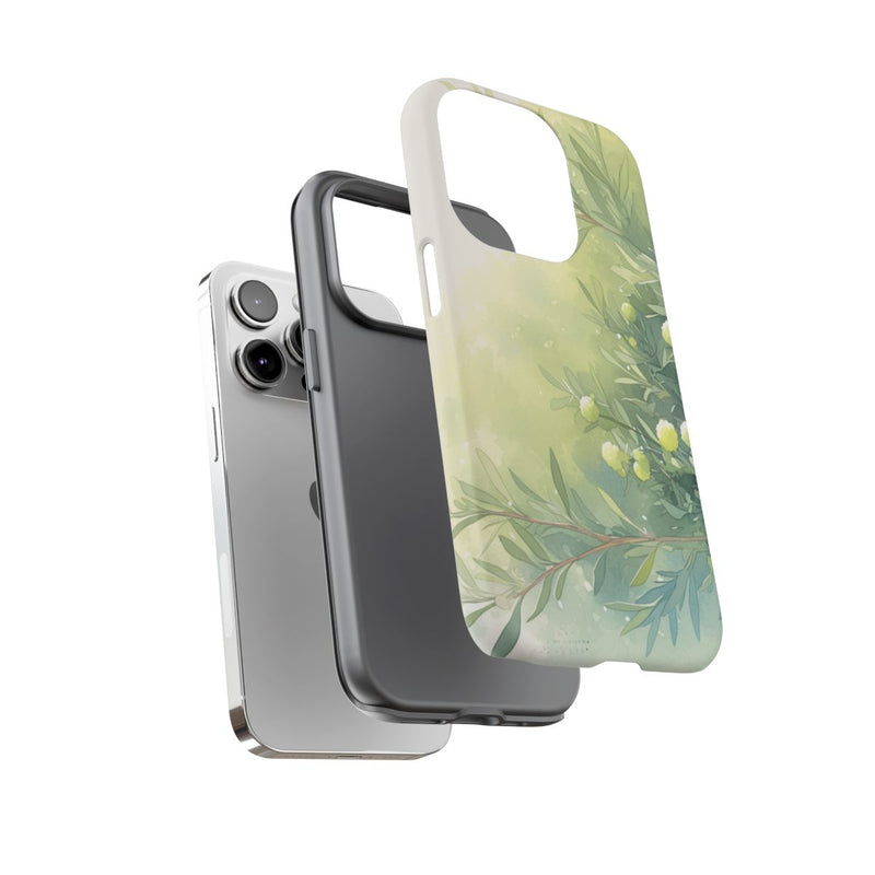 Groene Botanische Waterverf Illustratie