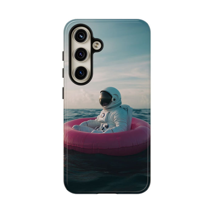 Astronaut op Roze Zwemband