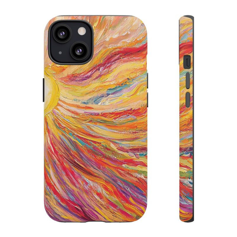 Abstracte Zonne-uitbarsting met Penseelstreken