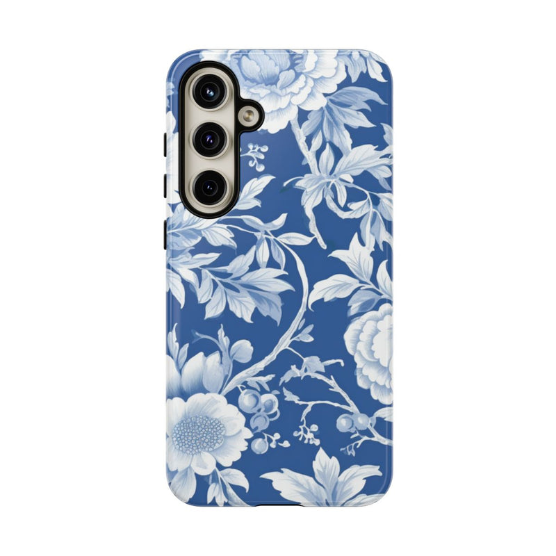 Blauw-Wit Bloemenpatroon