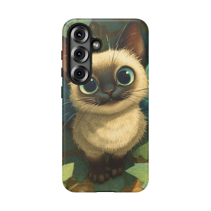 Schattige Siamese Kitten met Blauwe Vleugels