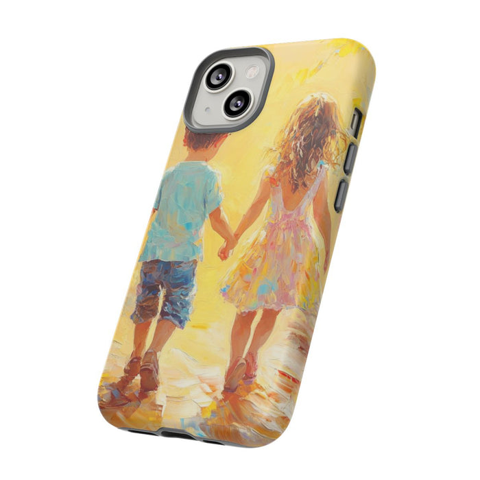 Kinderen Hand in Hand in Vrolijke Kleuren