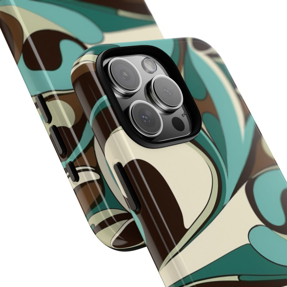 Abstracte Swirl in Teal en Bruin