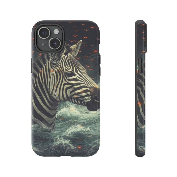 Zebra in Water met Gloeiende Vonken