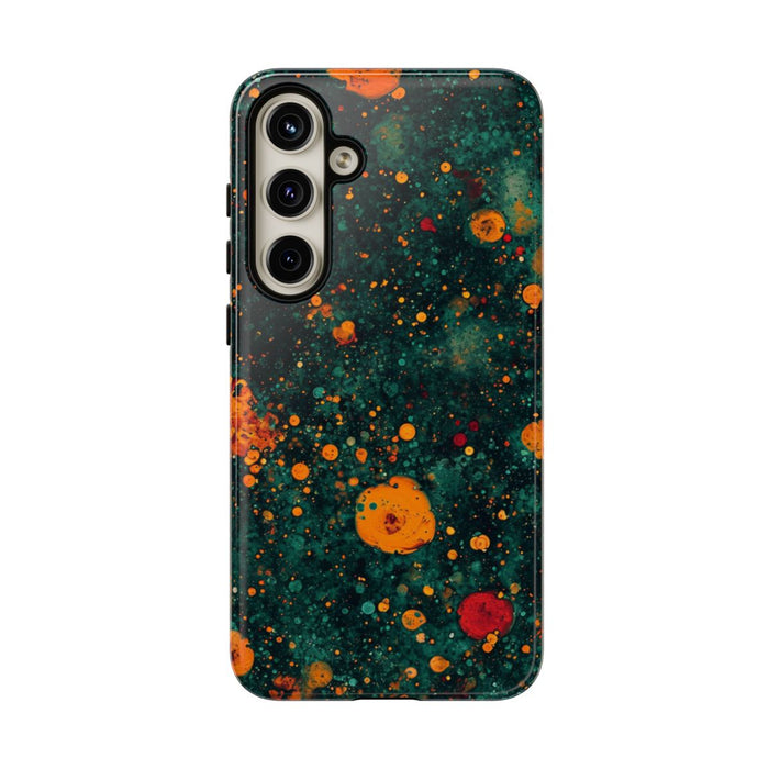 Abstracte Oranje en Teal Bellenpatroon