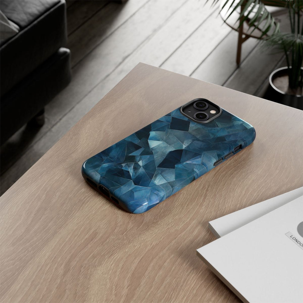 Blauw Gekristalliseerd Abstract Patroon